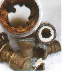 corroded water pipes